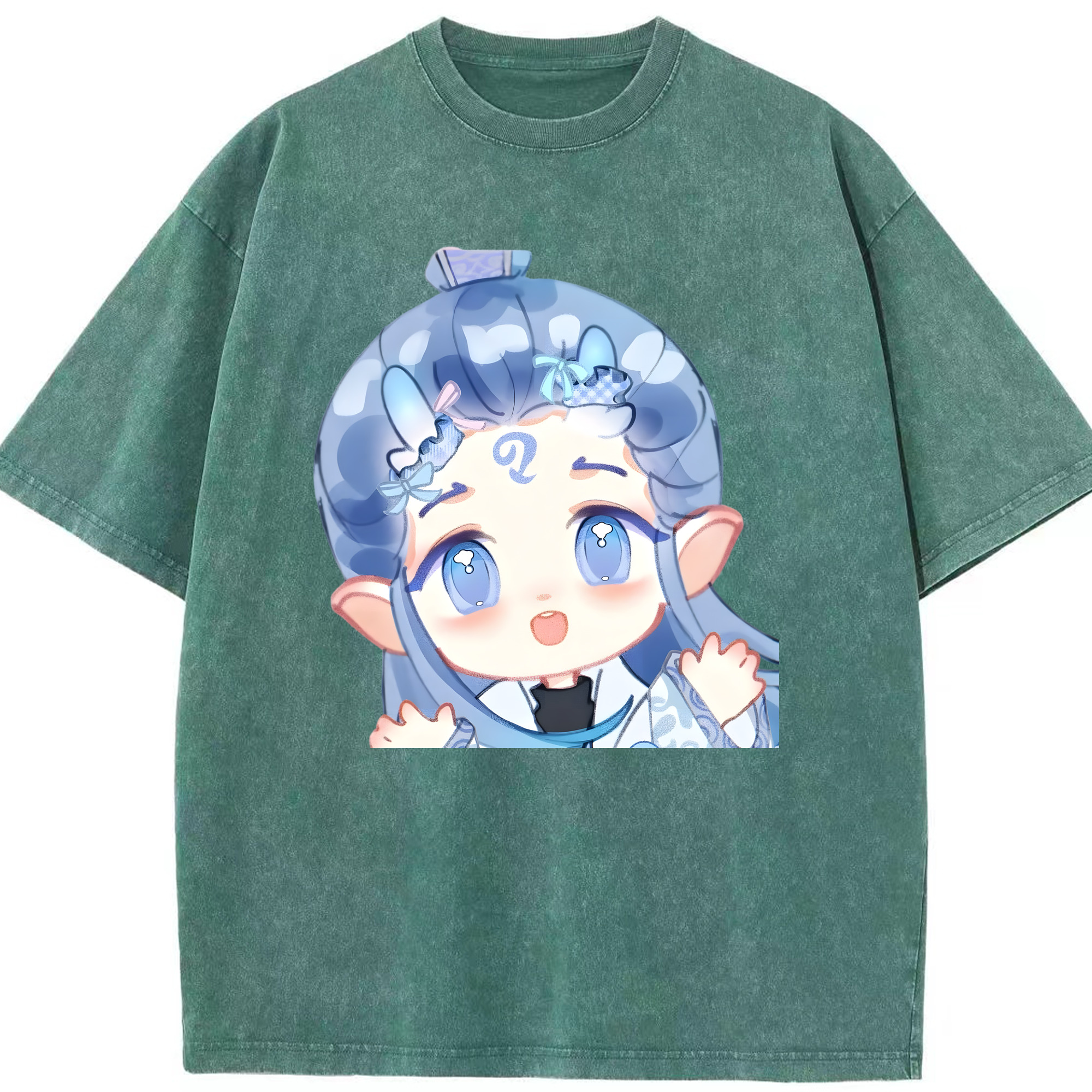 （画像用） Ne Zha 2 ナタ 魔童の大暴れ 綿100% ヴィンテージ風 半袖Tシャツ（フロントプリント）